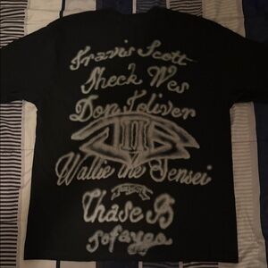 Cactus Jack by Travis Scott Black Tee with White Back Graphics